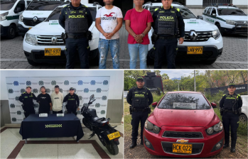 Las autoridades recuperaron carros y motos hurtadas, y realizaron 14 capturas en flagrancia. Foto: cortesía.
