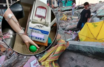 La solidaridad de los antioqueños se hizo evidente en las donaciones a bancos de sangre tras el terremoto de magnitud 7,4 que sacudió al país. Foto: EL COLOMBIANO.