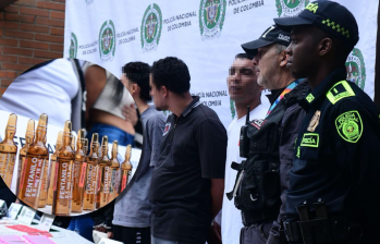 Los capturados usaban fentanilo de uso farmacéutico para fabricar droga sintética. Foto: cortesía Policía nacional.