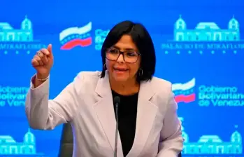 Tras la captura de Nicolás Maduro, Delcy Rodríguez asumió como presidenta encargada de Venezuela. FOTO GETTY
