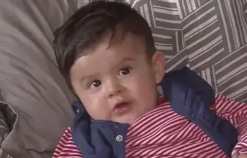 Gael Puentes es un bebé colombiano que tiene Atrofia Muscular Espinal (AME) tipo 1, por lo que debe ser tratado con Zolgensma antes de los dos años. FOTO: Captura de video 