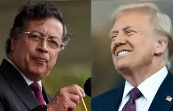 Los mandatarios Gustavo Petro y Donald Trump. FOTO: Presidencia y Getty