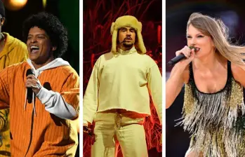 Bruno Mars, Bad Bunny y Taylor Swift figuraron como los 10 cantantes más escuchados en el mundo en 2025. FOTO: GETTY