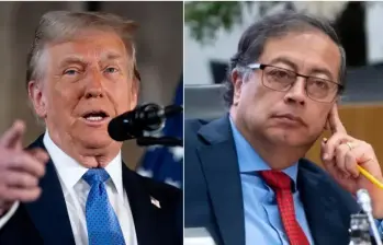 El presidente de Estados Unidos, Donald Trump, y el mandatario de Colombia, Gustavo Petro. FOTOS: Getty