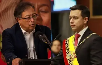 Daniel Noboa, presidente de Ecuador; y Gustavo Petro, presidente de Colombia. Foto: El Colombiano y Redes Sociales