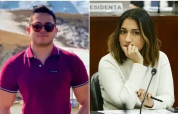 Nicolás Alcocer, hijo de la primera dama Verónica Alcocer, y Laura Sarabia, embajadora de Colombia en el Reino Unido. FOTO: Archivo