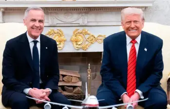 El primer ministro de Canadá, Mark Carney, junto al presidente de Estados Unidos, Donald Trump. Foto: X @MarkJCarney