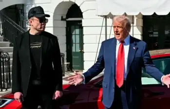 Elon Musk y Donald Trump. FOTO: GETTY