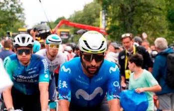 El ciclista antioqueño estuvo cerca de ganar un par de etapas en el Tour de Francia 2024. Si embargo, no tuvo un lanzador y no consiguió la victoria. FOTO: TOMADA DEL X DE @Teammovistar