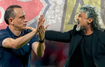 El delantero bolivarense Brayan León Muñiz anotó el último gol del Medellín en un partido. FOTOS JUAN ANTONIO SÁNCHEZ Y CAMILO SUÁREZ