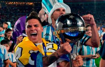 El futbolista colombiano Juan Fernando Quintero fue una de las figura de Racing en el título de la Copa Sudamericana. FOTO: GETTY