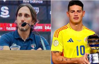 El volante colombiano James Rodríguez disputó 22 partidos con la camiseta del Sao Paulo. Ganó un título en 2023. No tuvo una buena relación con Luis Zubeldía, actual entrenador. FOTO: COPA AMÉRICA Y SAO PAULO