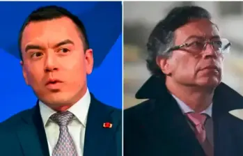 Daniel Noboa, presidente de Ecuador; presidente Petro. FOTO COLPRENSA AFP