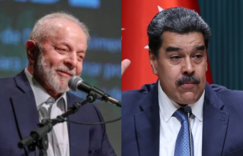 El presidente de Brasil, Luiz Inácio Lula da Silva y el mandatario de Venezuela, Nicolas Maduro. FOTO: CORTESIA / AFP 