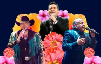 Jessi Uribe, Jorge Celedón y Fernando González, algunos de los artistas que cantarán en el concierto inaugural de la Feria de las Flores. FOTOS Colprensa y cortesía.