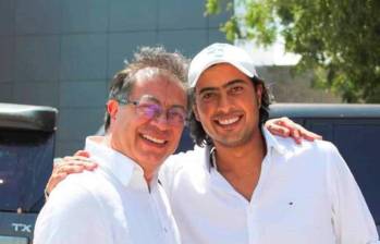 El presidente Gustavo Petro y su hijo mayor Nicolás. FOTO: COLPRENSA