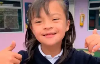 La menor estuvo 18 días desaparecidas y había sido vista por última vez en su colegio, en el municipio de Cajicá (Cundinamarca). FOTO CORTESÍA ICBF
