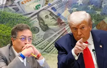 El presidente de Colombia, Gustavo Petro, y el de Estados Unidos, Donald Trump. Foto: Getty