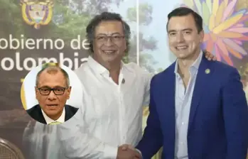 Según le dijeron fuentes de Ecuador a EL COLOMBIANO, la molestia con el presidente Petro también habría sido porque hace algunas semanas comparó el proceso electoral ecuatoriano con el del régimen venezolano. Foto: Presidencia y AFP