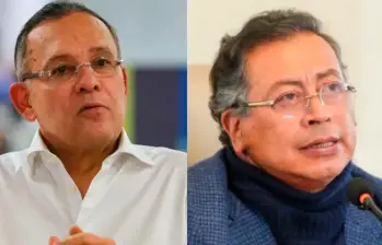 El presidente del Senado, Efraín Cepeda, y el presidente de la República, Gustavo Petro. FOTO: EL COLOMBIANO y Colprensa