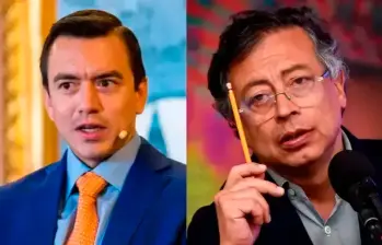 Daniel Noboa y Gustavo Petro. FOTO GETTY Y COLPRENSA