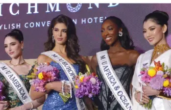 Las candidatas coronadas reinas continentales de Miss Universo 2025. FOTO: MISS UNIVERSE