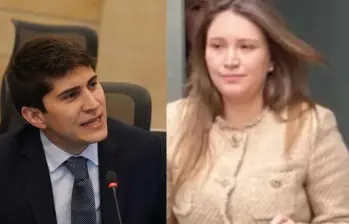 Wadith Manzur, congresista capturado por caso UNGRD, y María Alejandra Benavides, la testigo estrella de la Fiscalía en ese proceso. Fotos: Colprensa y tomada de video