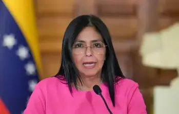 Delcy Rodríguez anunció una alianza internacional para recuperar el aeropuerto de Maiquetía. FOTO: Getty Images