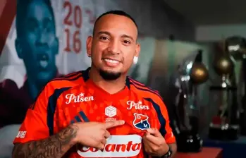 El volante samario Jarlan Barrera, de 29 años, firmó contrato con el Medellín por 18 meses. Llegó libre desde el Cali. FOTO Cortesía