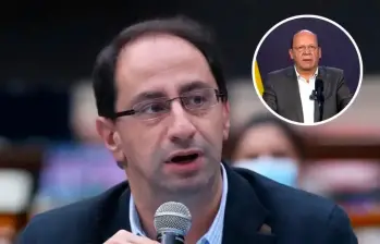 El vicepresidente electo, José Manuel Restrepo y el ministro de Hacienda, Germán Ávila (en el círculo) iniciaron las tareas de empalme. FOTO Presidencia y Colprensa