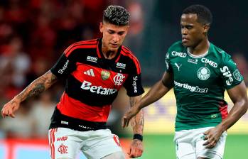 Jorge Carrascal (Flamengo) y Jhon Arias (Palmeiras), presencia colombiana en la Copa Libertadores. FOTO GETTY