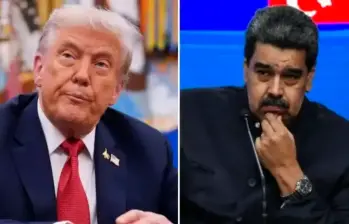 La presión del presidente de Estados Unidos, Donald Trump (izq.) sobre el régimen de Nicolás Maduro se agudiza. FOTO GETTY