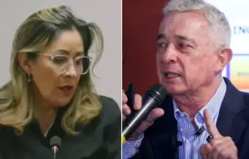 Duro enfrentamiento entre la jueza Sandra Heredia y Álvaro Uribe. FOTO: Colprensa 