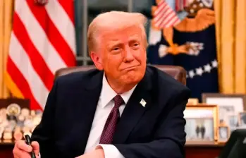 El presidente de Estados Unidos, Donald Trump, lideró la alianza contra los carteles del narcotráfico. FOTO AFP