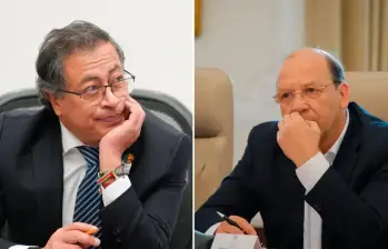 Gustavo Petro, presidente de Colombia; y Germán Ávila, ministro de Hacienda. FOTO: Presidencia.