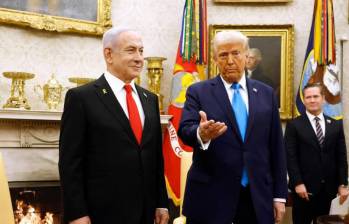 Benjamin Netanyahu y Donald Trump amenazaron a Hamás con intensos combates si los rehenes cautivos en Gaza no son liberados, como se estableció en el acuerdo de tregua entre Israel y el grupo islamista palestino. FOTO: Getty