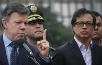 Juan Manuel Santos y Gustavo Petro ya se habían enfrentado. Foto: 