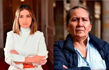 Avance en el caso de Marelbys Meza (der.), quien había sido sometida a presiones ilegales por presuntas órdenes de Laura Sarabia. FOTOS: Cortesía