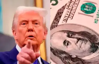Un informe de The Economist apunta a que Trump está detrás del declive del dólar. FOTO GETTY Y EL COLOMBIANO. 