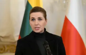 Mette Frederiksen, primera ministra danesa. FOTO: AFP.