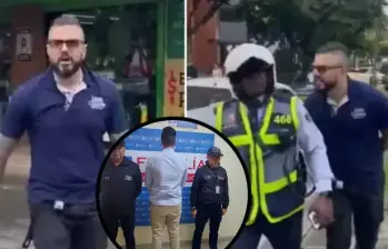 Henry Alexis Velasco aceptó los cargos en su contra por agresión a un agente de tránsito en Cali. FOTO: Capturas de video 