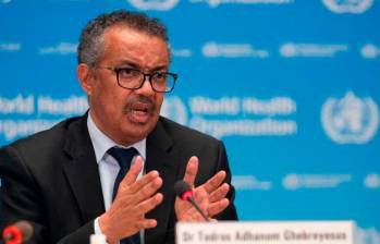 El director de la Organización Mundial de la Salud, Tedros Adhanom Ghebreyesus. FOTO: AFP