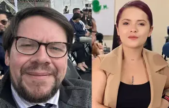 A la izquierda el exviceministro del Interior, Diego Cancino; a la derecha la denunciante, la funcionaria de ese ministerio, Viviana Vargas. FOTOS: REDES SOCIALES.