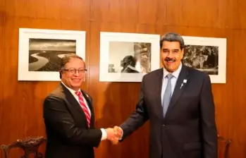 El presidente de Colombia, Gustavo Petro, y el presidente de Venezuela, Nicolás Maduro. FOTO COLPRENSA