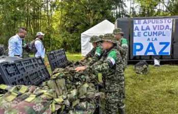 En junio, integrantes de Comandos de Frontera se ubicaron en la Zona de Ubicación Temporal del Valle del Guamuez (Putumayo). FOTO: Cortesía