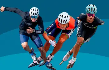 Sara Muñoz, Juan José Saraza y Salomé Sánchez serán los representantes antioqueños en la Final Mundial de la Serie de Pista de Velocidad. FOTO Tomadas de redes sociales