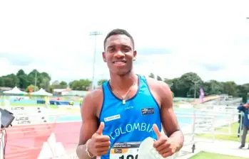 Ronal Longa, atleta colombiano ganó los 100 metros en el Savona International Meeting en Italia. FOTO: Comité Olímpico Colombiano
