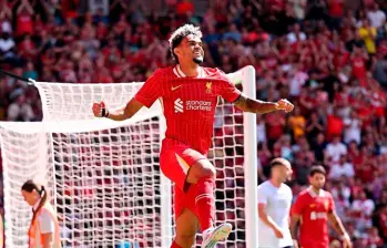 Luis Díaz ha disputado 99 partidos con el Liverpool inglés. En ellos ha celebrado 29 anotaciones. FOTO: GETTY