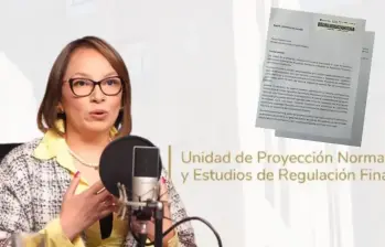 La exdirectora de la Unidad de Proyección Normativa y Estudios de Regulación Financiera (URF) Mónica Piedad Higuera Garzón presentó el pasado 3 de diciembre su renuncia irrevocable. FOTO: Redes sociales y URF.