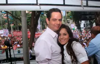 El exvicepresidente Germán Vargas Lleras (q.e.p.d) y su hija, Clemencia Vargas Umaña. FOTO COLPRENSA